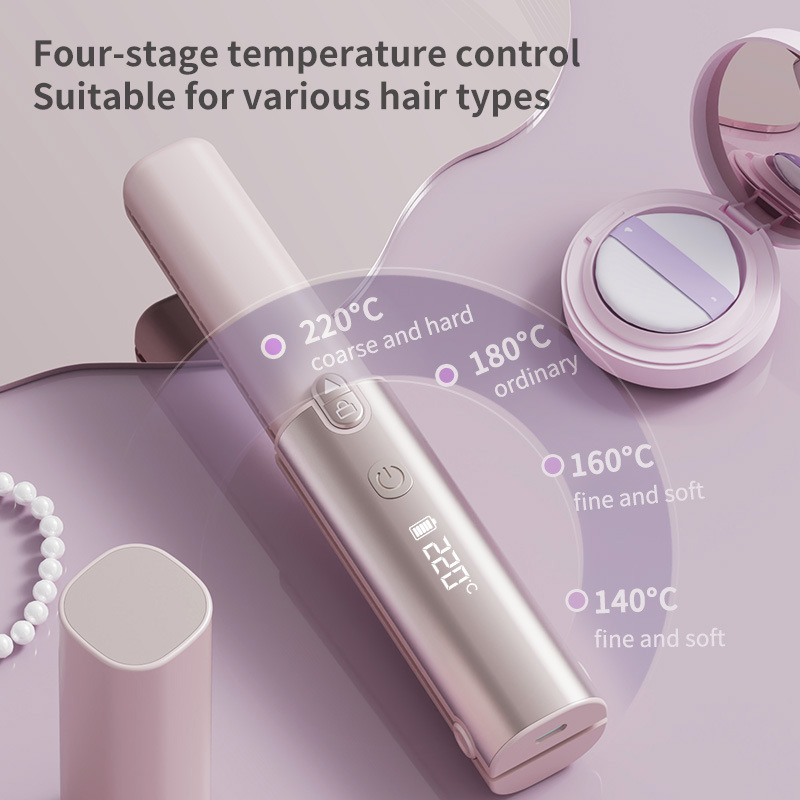 Hair Straightener - Portable Wireless Charging Straightening Brush Anti-scald