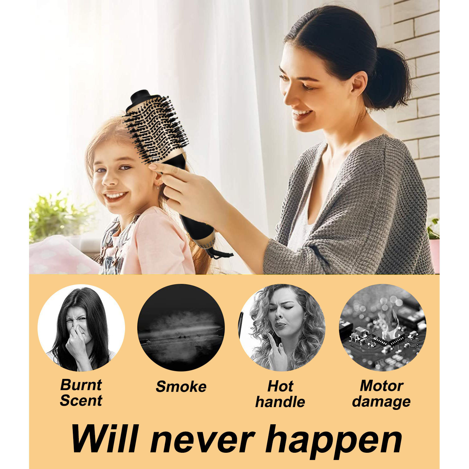 Hair Straightener - Hot Air Comb Hair Blow Dryer