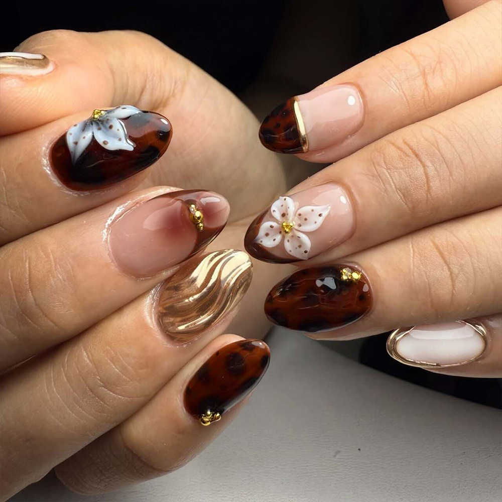 Nail Extension Tips - 24Pcs Y2K Long Ellipse 3d gelnails