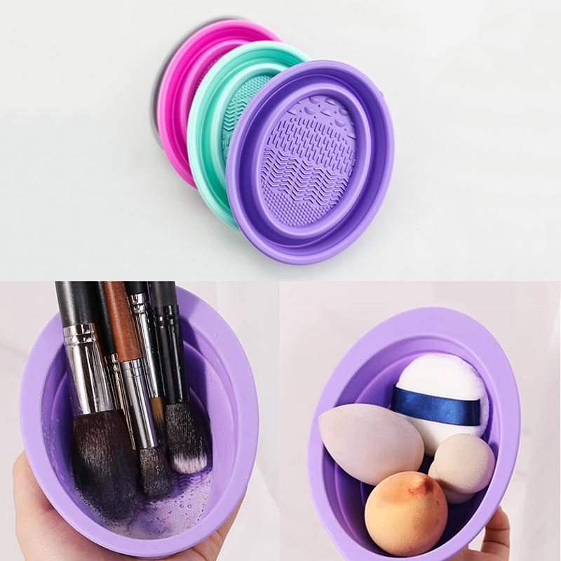 Beauty Makeup Salon - Soft Silicone Makeup Brush Cleaner Folding