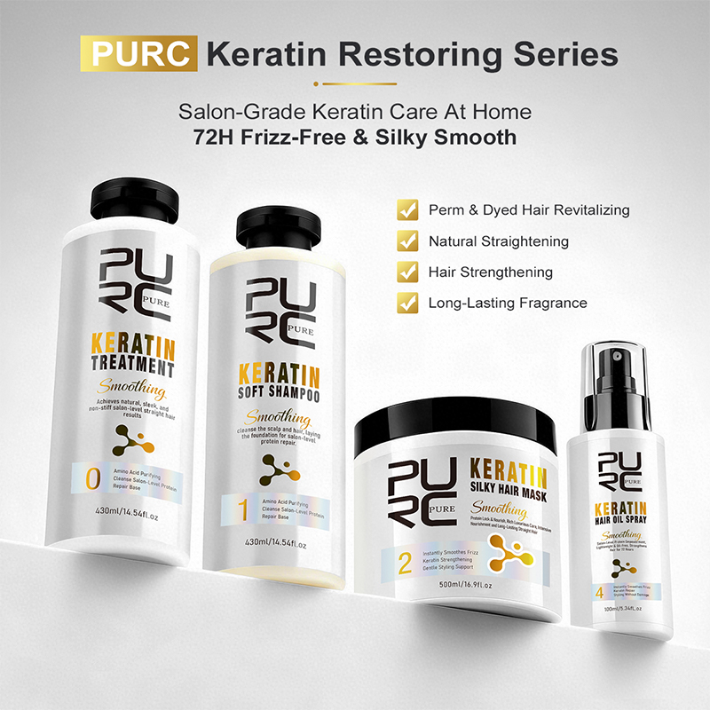 Hair Straightener - PURC Keratin Treatment Hair Care Set