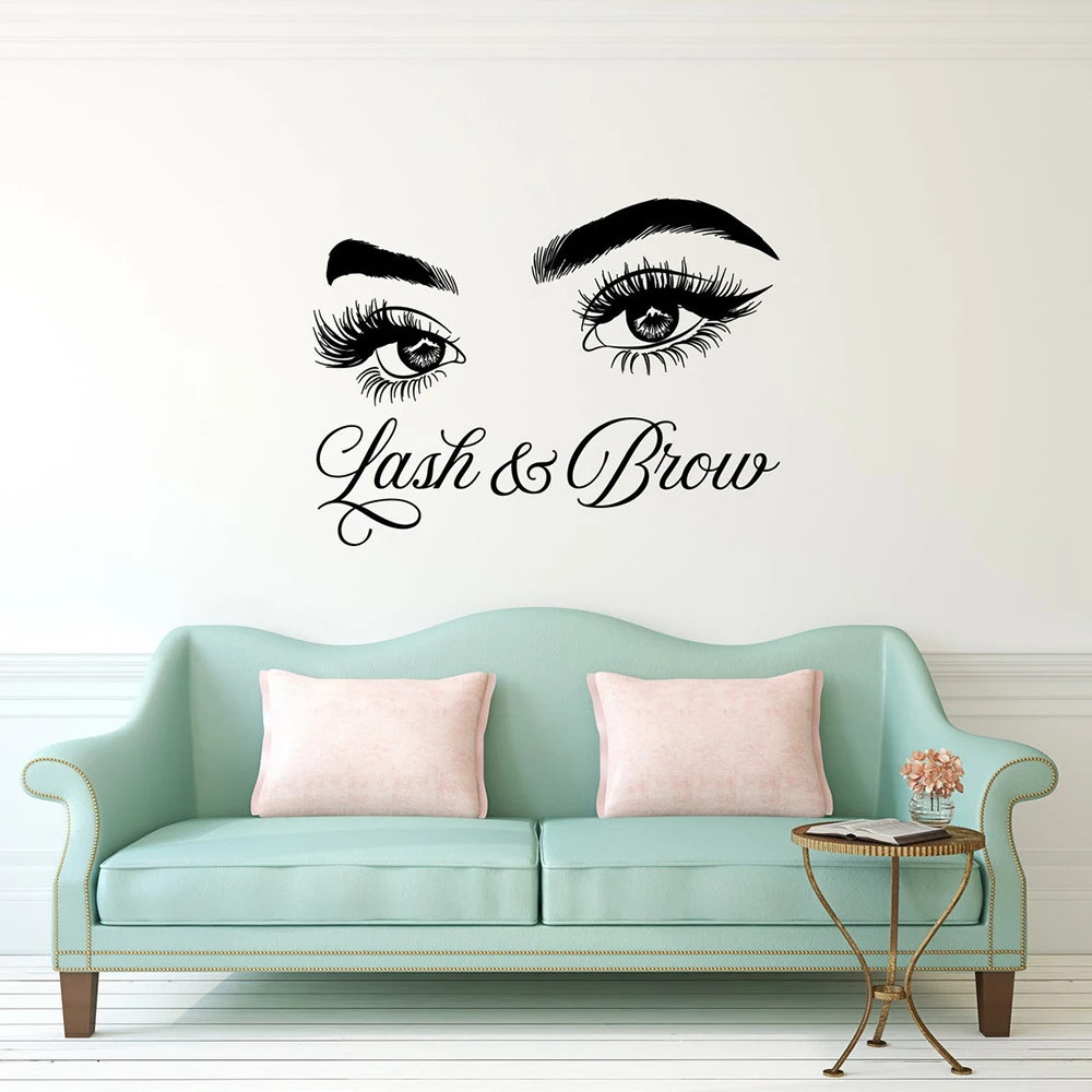 Beauty Makeup Wallpaper - Lash & Brow Wall Decal Eyelash