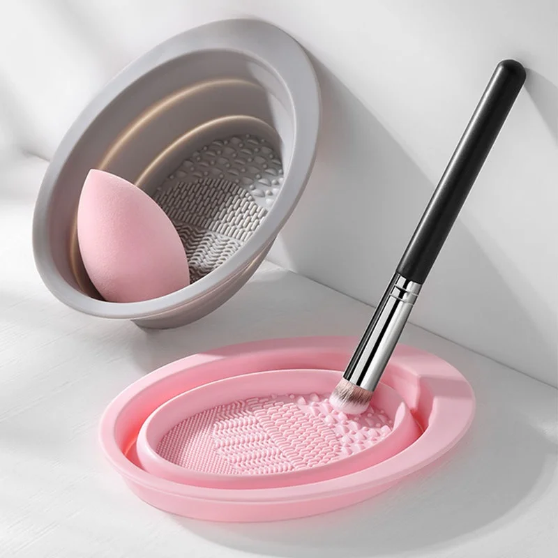 Beauty Makeup Supply - Foldable Silicone Makeup Brush Cleaner Bowl
