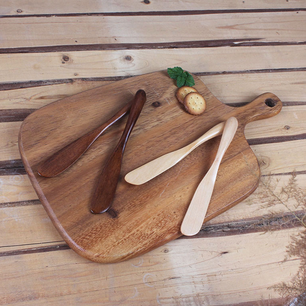 Beauty Makeup Supply - 4Pcs Wooden Makeup Supply Scrapers Premium