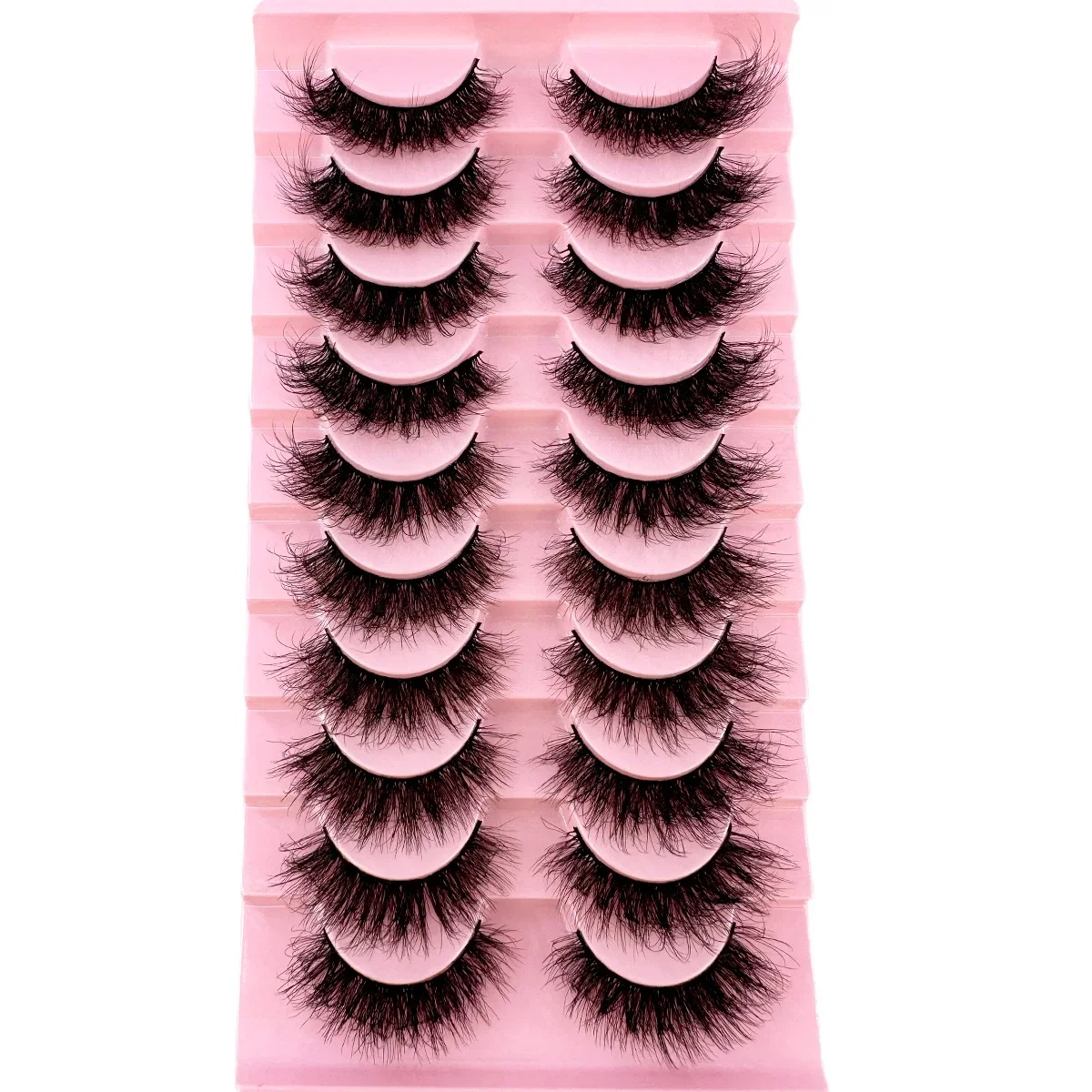 Beauty Full Makeup - AMSDCN 10 Pairs Artificial Mink Lashes