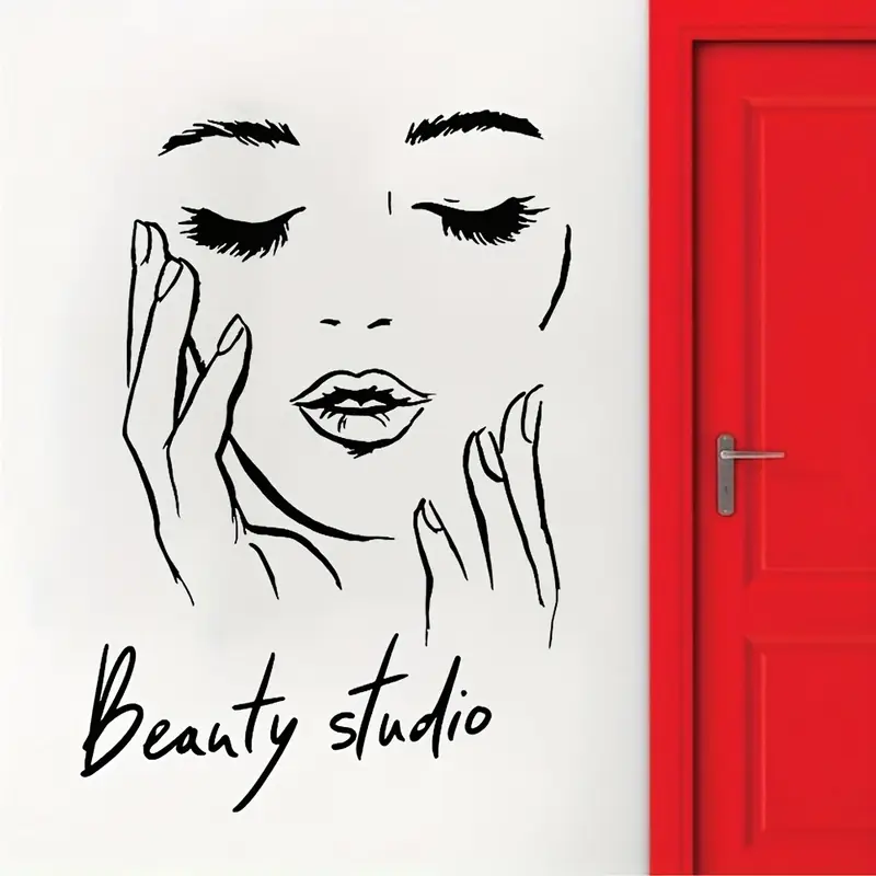 Beauty Makeup Wallpaper - Wall Decal Featuring a Female Face