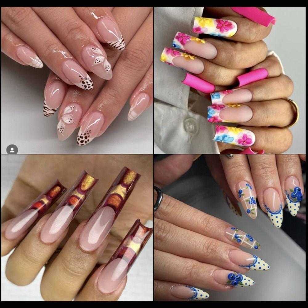 Nail Extension Tips - 140PCS 14 Sizes French Nail Dual