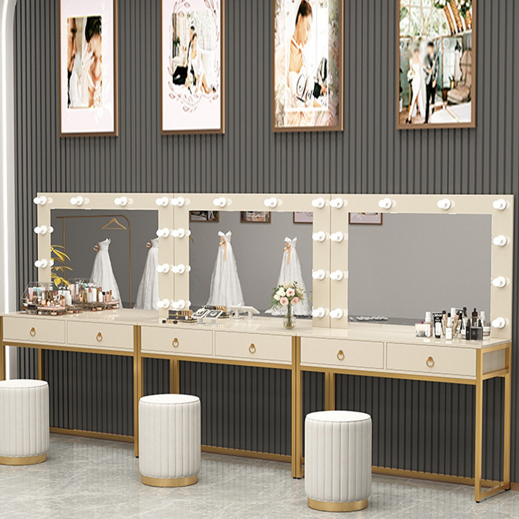 Dressing table with light mirr - Beauty Makeup Bridal 评论和价格