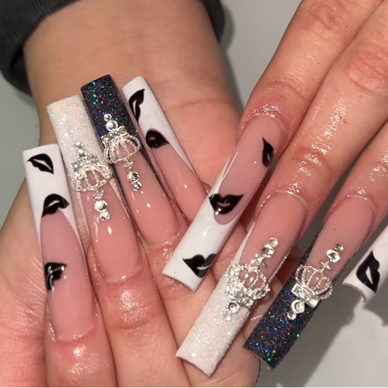 French Tip Press on Nails Long - Nail Extension Tips 评论和价格