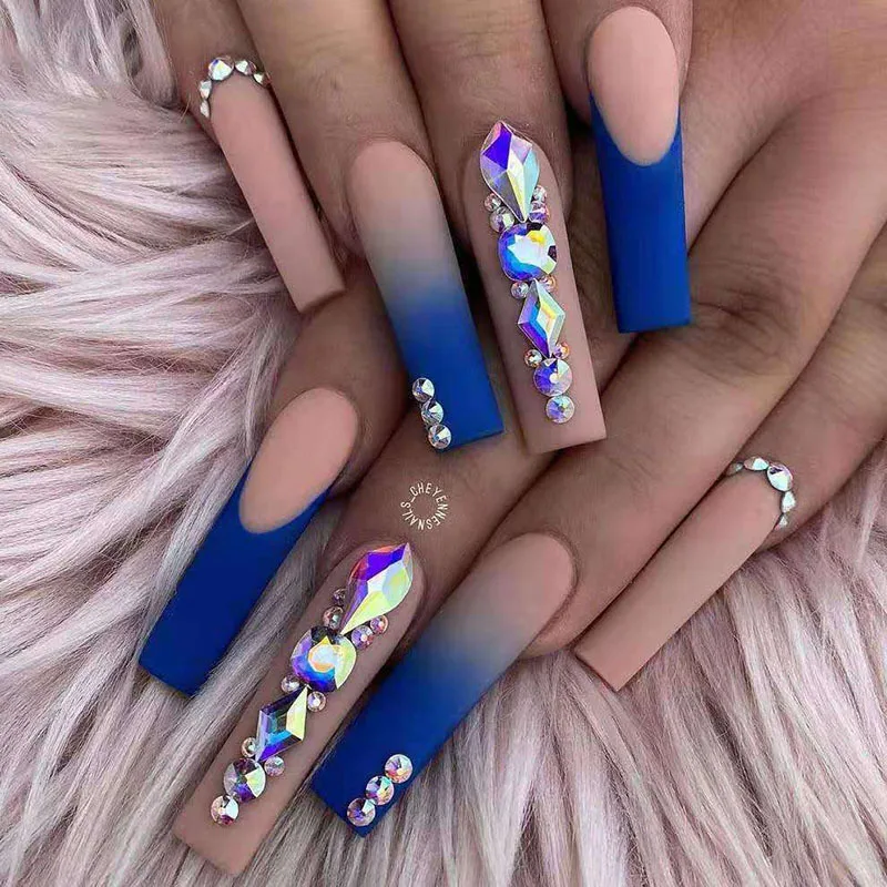 French Tip Press on Nails Long - Nail Extension Tips 评论和价格