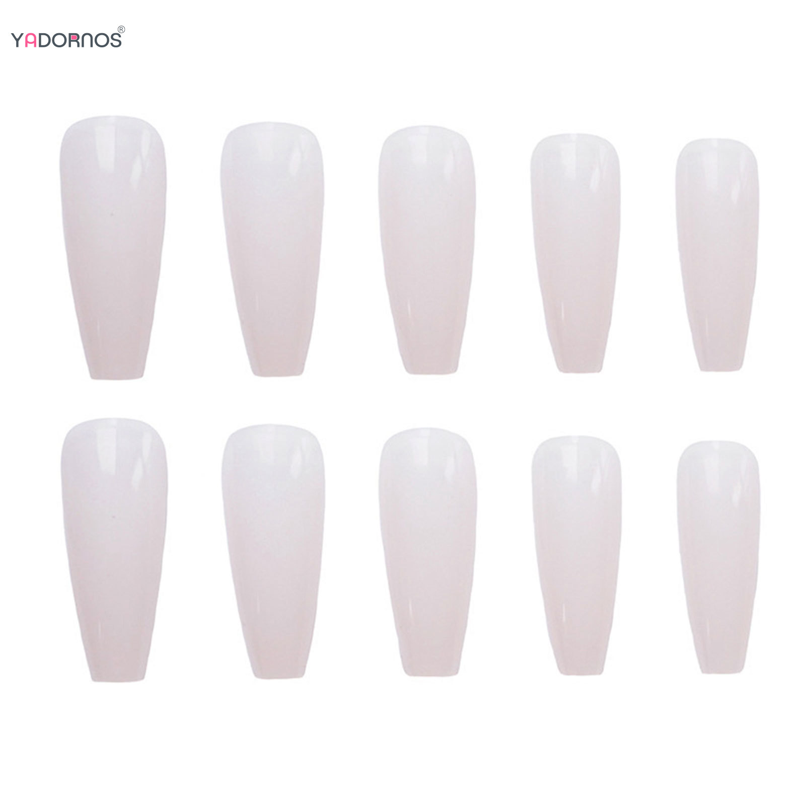 Nude Color Long Ballet Fake Na - Nail Extension Tips 评论和价格