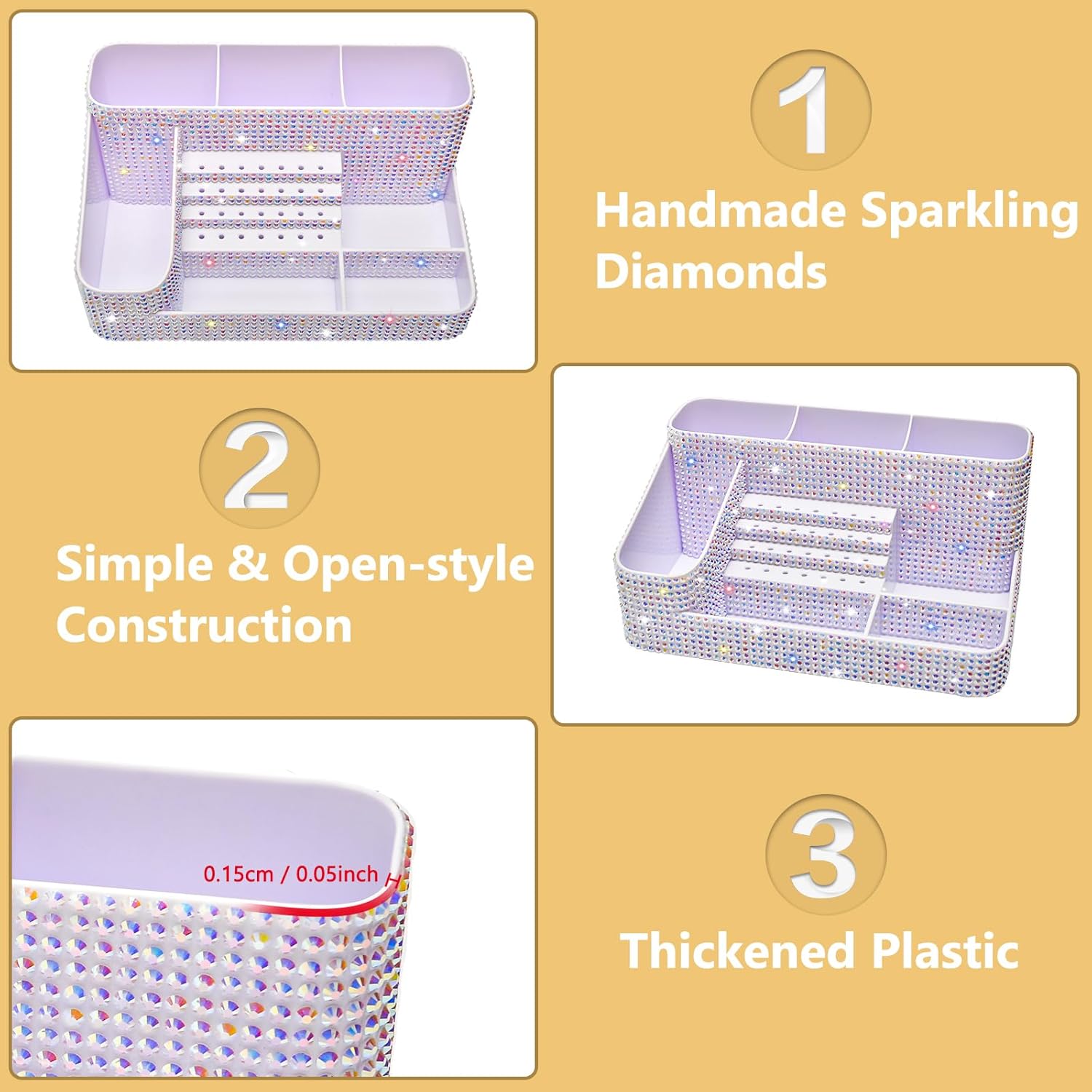 Large Capacity Clear Acrylic M - Beauty Makeup Supply 评论和价格