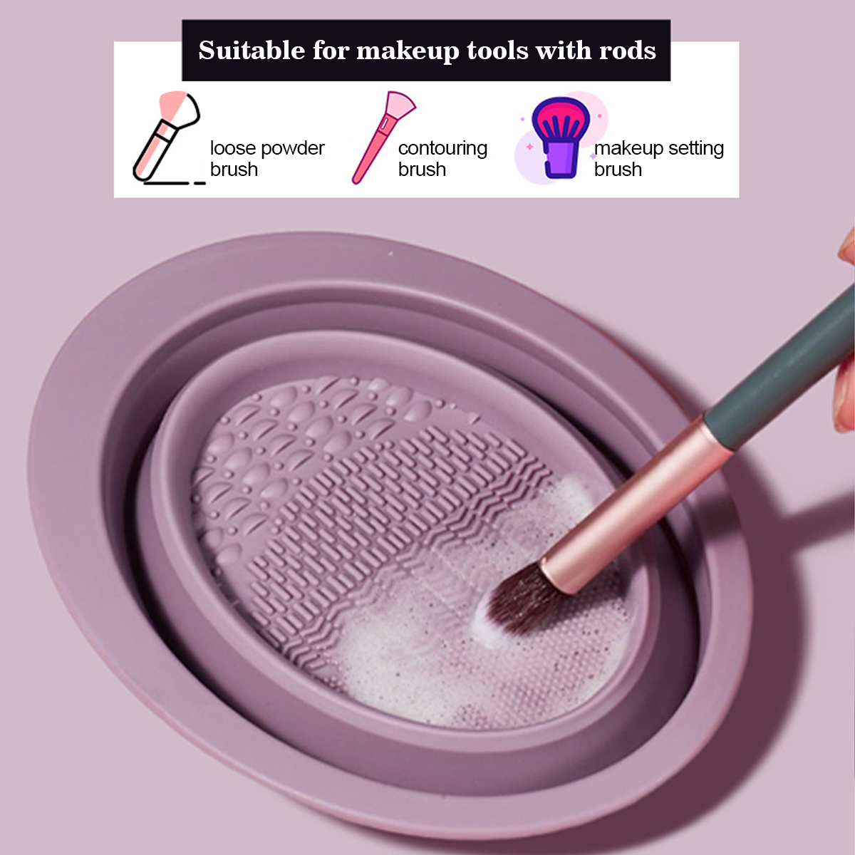 Silicone Makeup Brush Cleaning - Beauty Makeup Korean 评论和价格