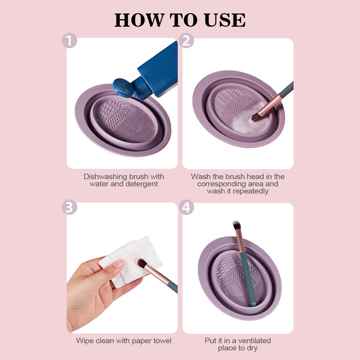 Silicone Makeup Brush Cleaning - Beauty Makeup Korean 评论和价格