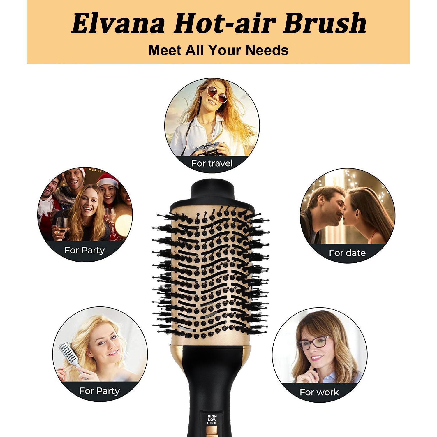Hot Air Comb Hair Blow Dryer B - Hair Straightener 评论和价格