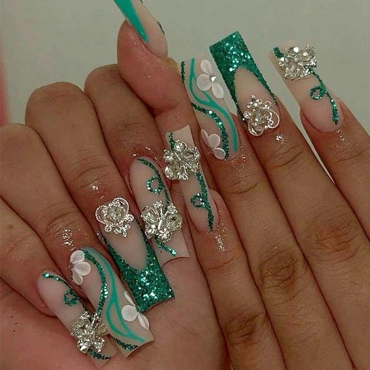 Long Coffin Press on Nails Bal - Nail Extension Tips 评论和价格