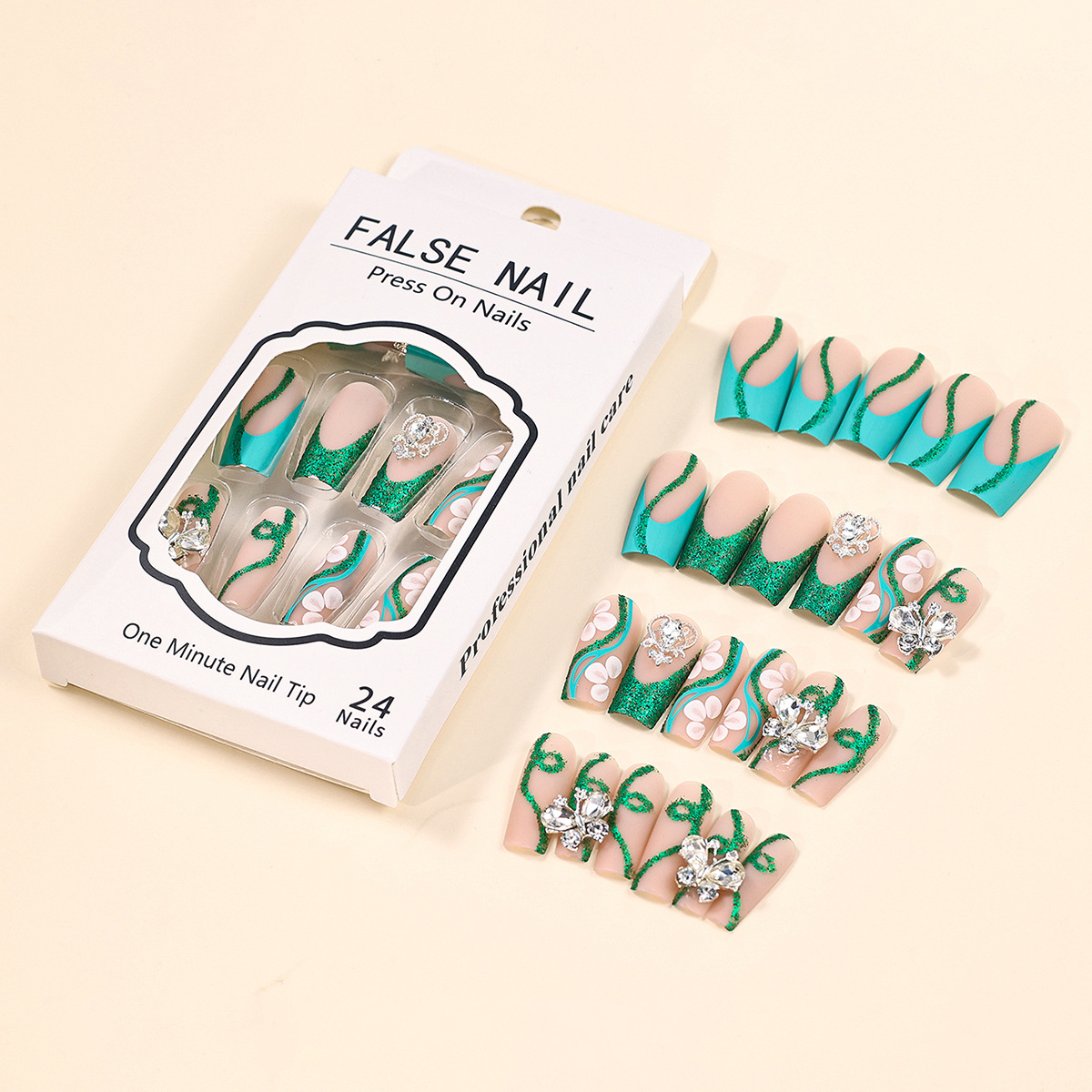 Long Coffin Press on Nails Bal - Nail Extension Tips 评论和价格