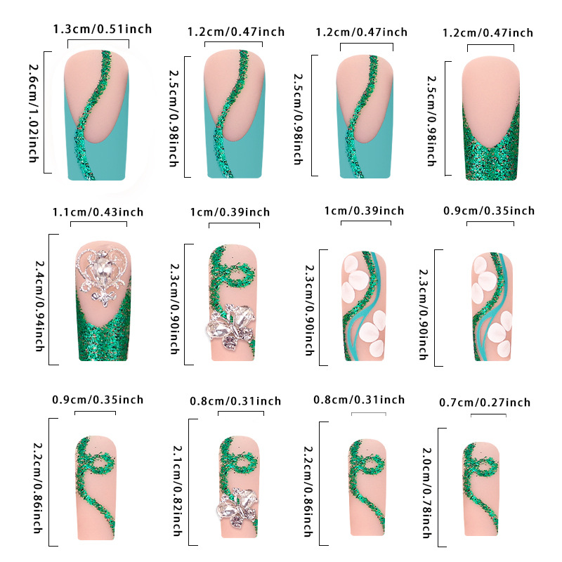 Long Coffin Press on Nails Bal - Nail Extension Tips 评论和价格
