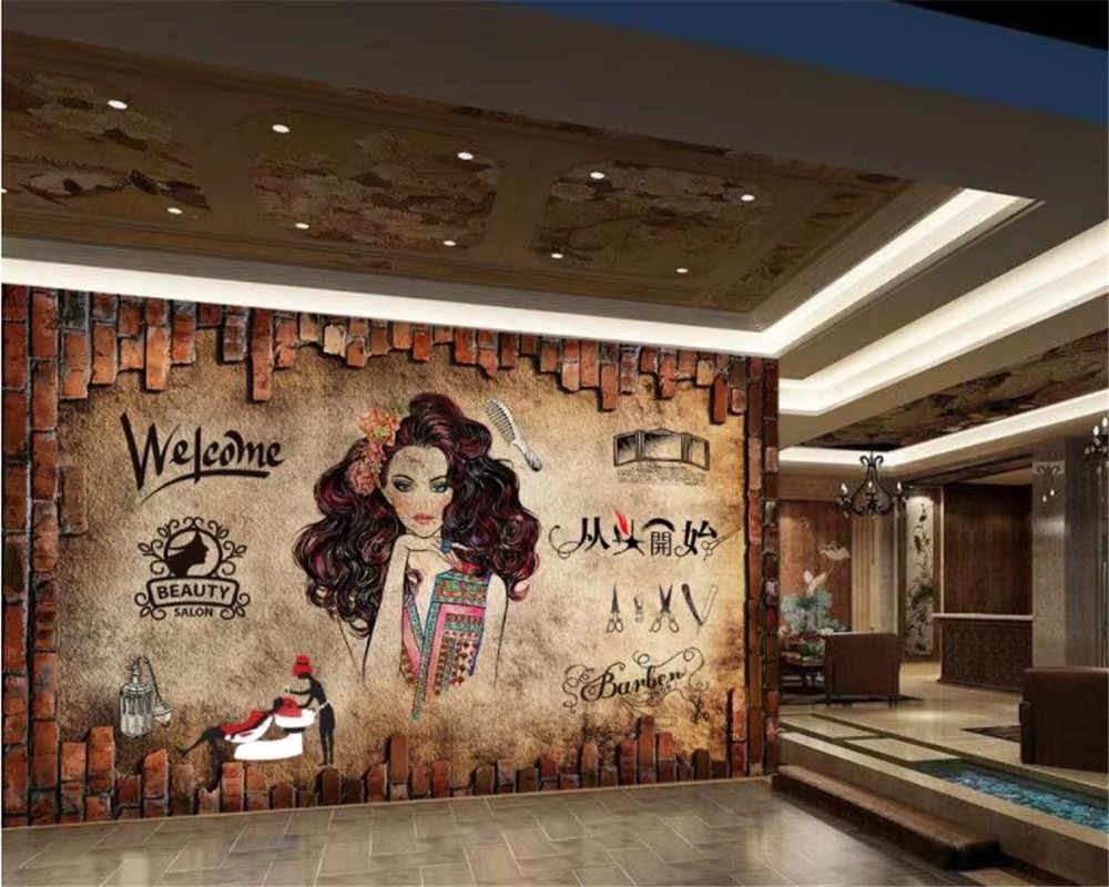 Custom Wallpaper Mural Nostalg - Beauty Makeup Wallpaper 评论和价格