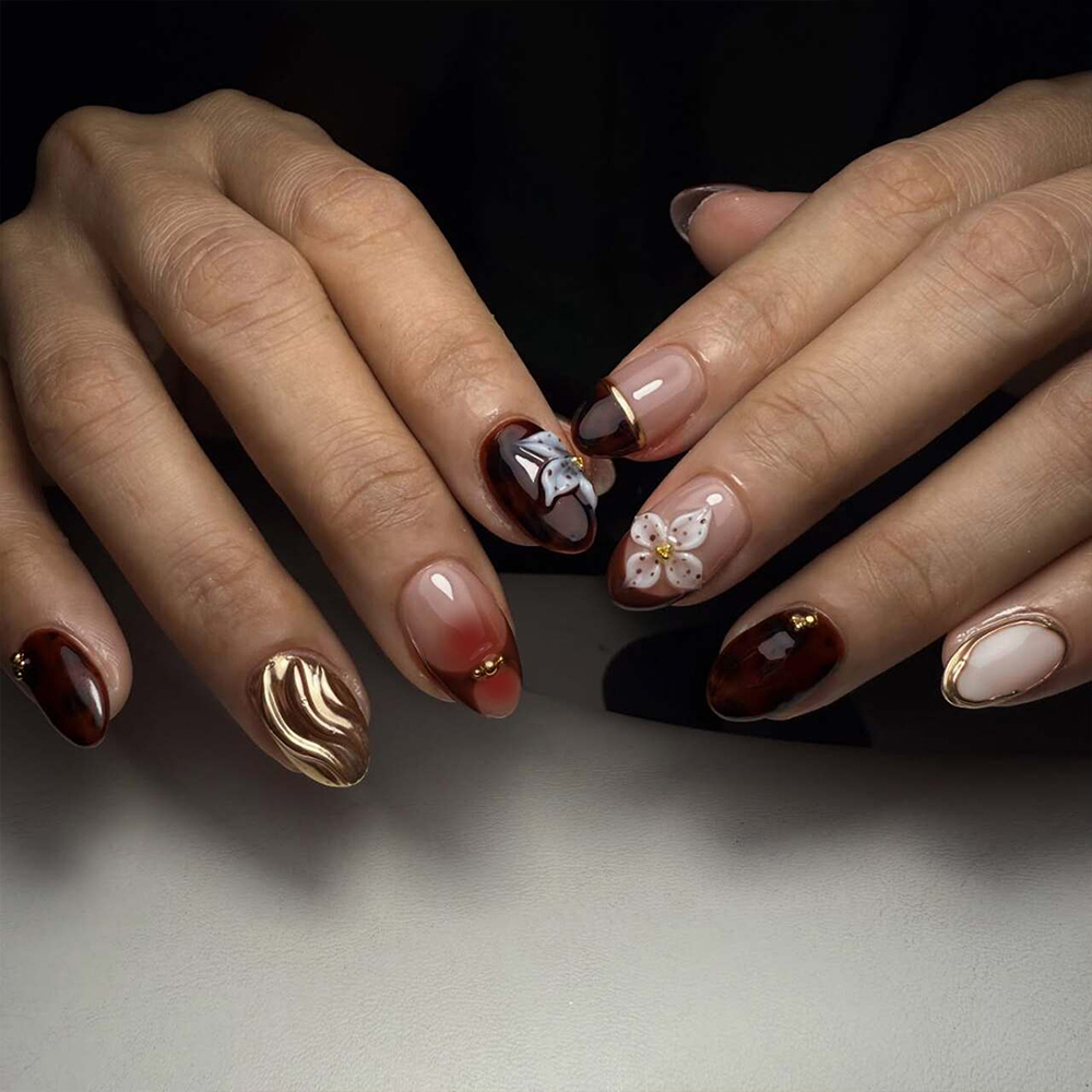 24Pcs Y2K Long Ellipse 3d geln - Nail Extension Tips 评论和价格