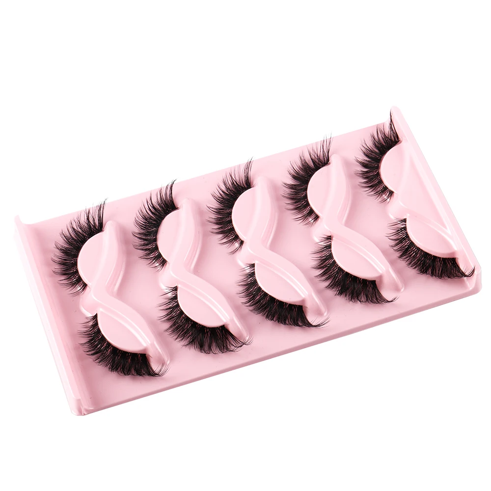 Cat Eye 5 Pairs 3D Natural Fal - Beauty Full Makeup 评论和价格