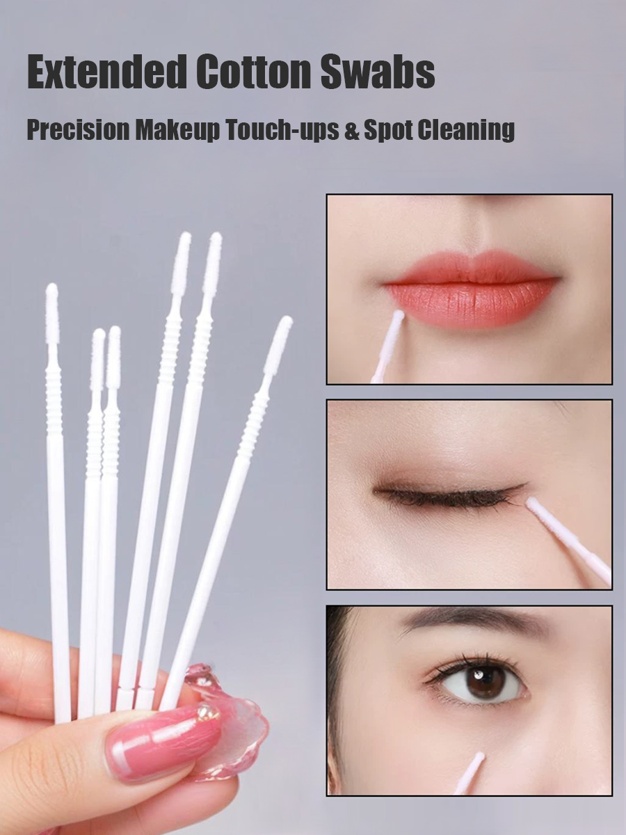 Disposable Long Cotton Swabs E - Beauty Makeup Salon 评论和价格