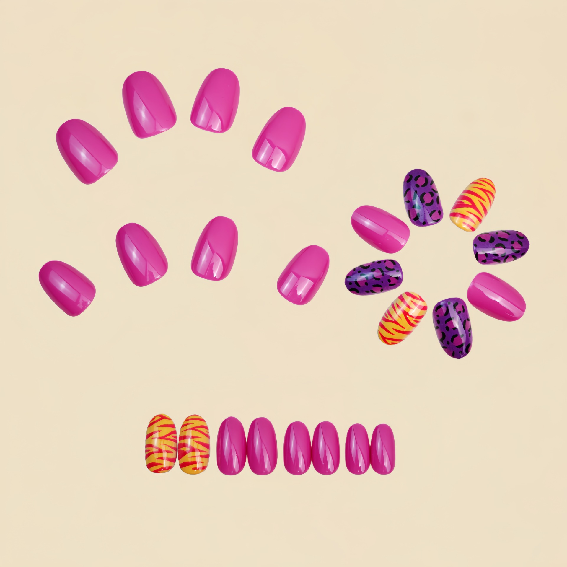 Short long fake nails for wome - Nail Extension Tips 评论和价格
