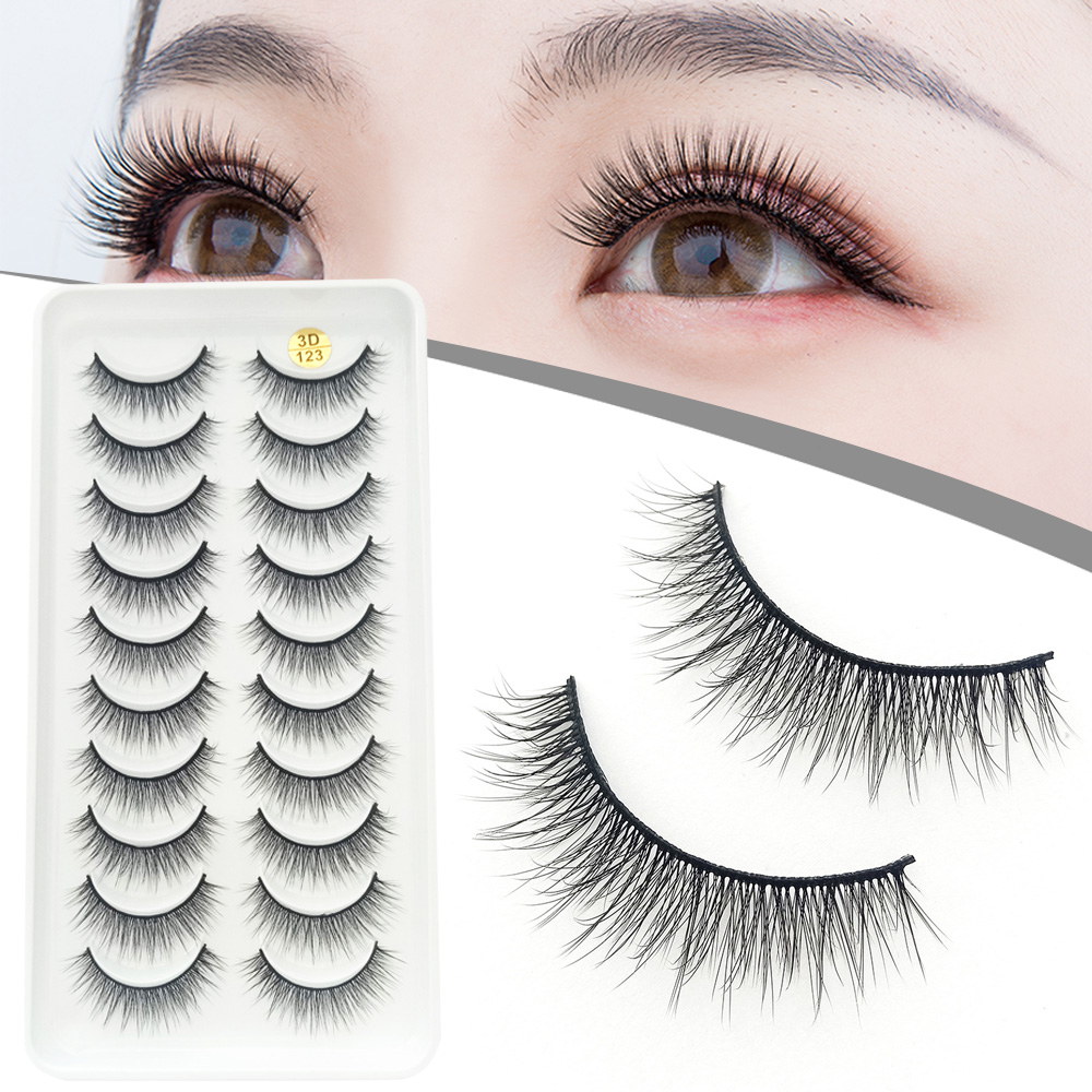 10 Pairs 3D Fluffy False Eyela - Beauty Makeup Design 评论和价格