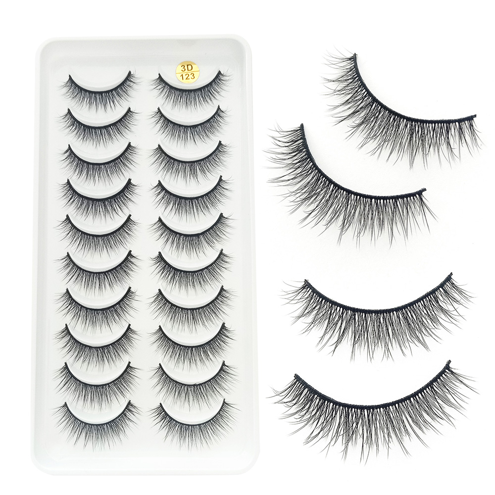 10 Pairs 3D Fluffy False Eyela - Beauty Makeup Design 评论和价格