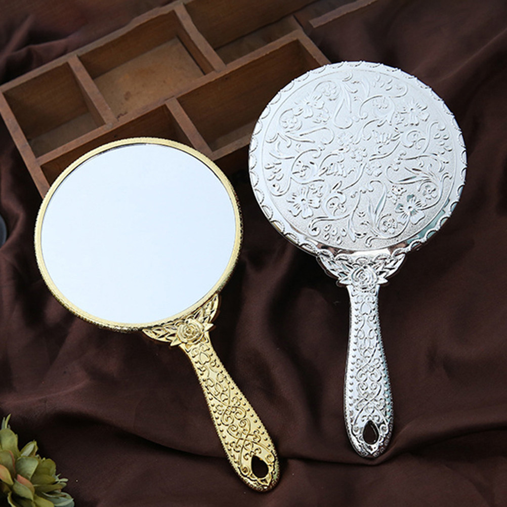 2Pcs Vintage Round Handheld Ma - Beauty Makeup Design 评论和价格