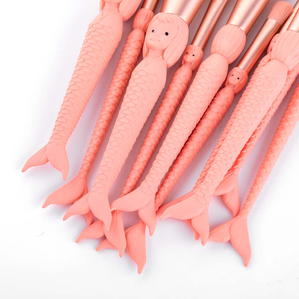 10 Pcs New Mermaid Makeup Brus - Beauty Full Makeup 评论和价格