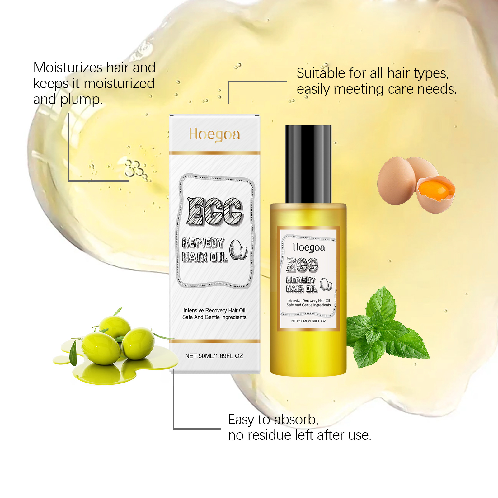 Egg Remedy Hair Oil Restore So - Hair Straightener 评论和价格