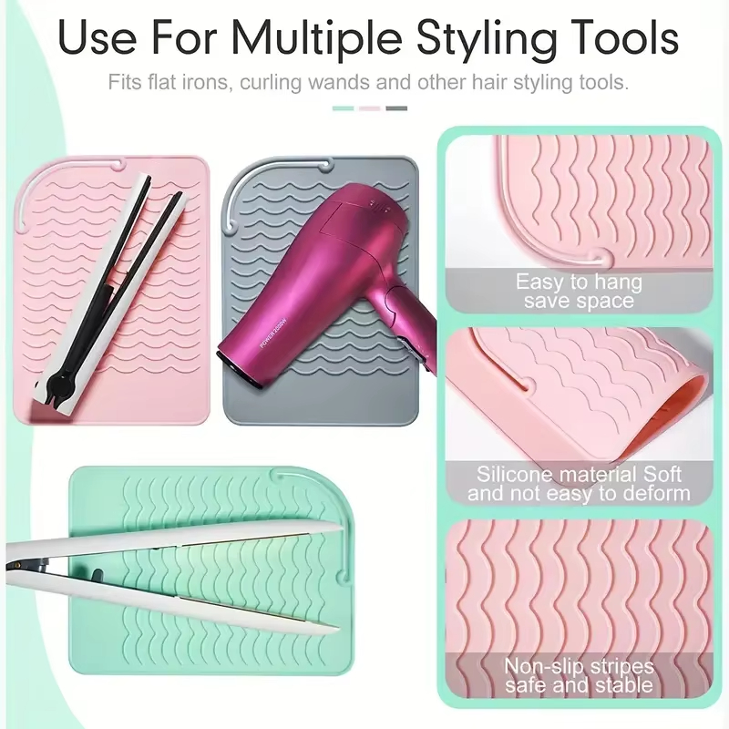 Silicone Heat Resistant Mat fo - Hair Straightener 评论和价格