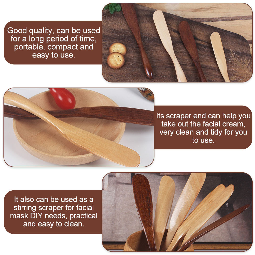 4Pcs Wooden Makeup Supply Scra - Beauty Makeup Supply 评论和价格