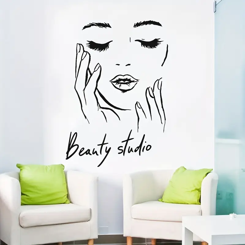 Wall Decal Featuring a Female  - Beauty Makeup Wallpaper 评论和价格