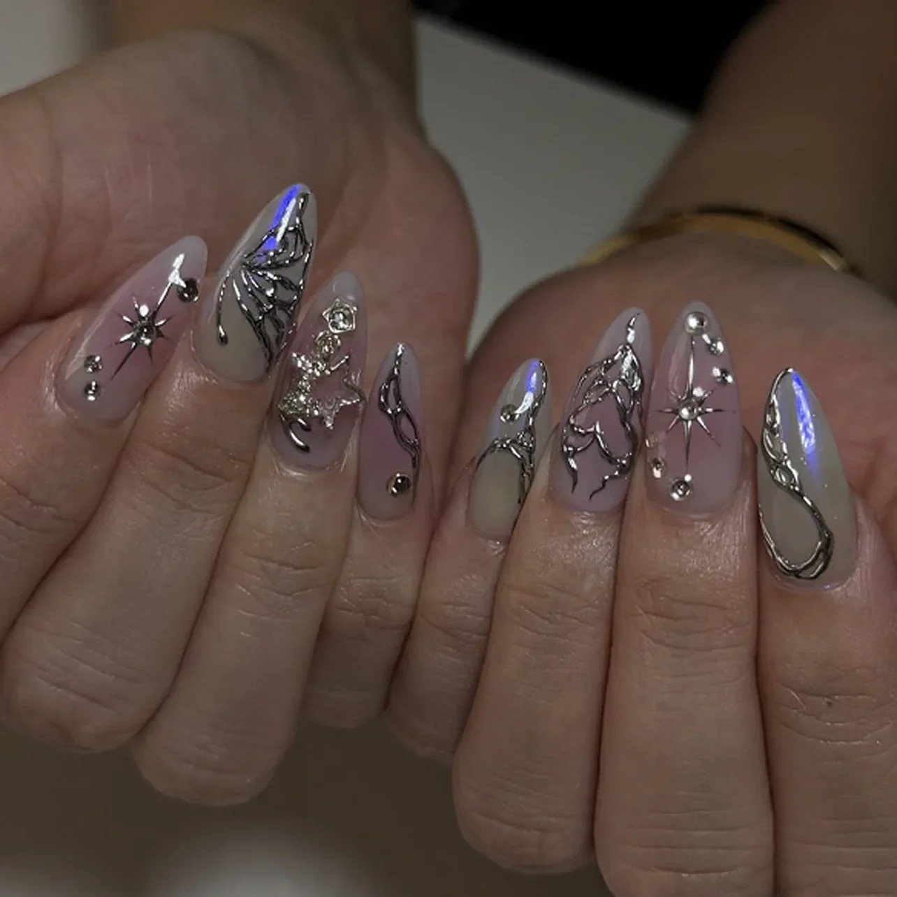 24pcs Halloween Dark Scrub Fak - Nail Extension Tips 评论和价格
