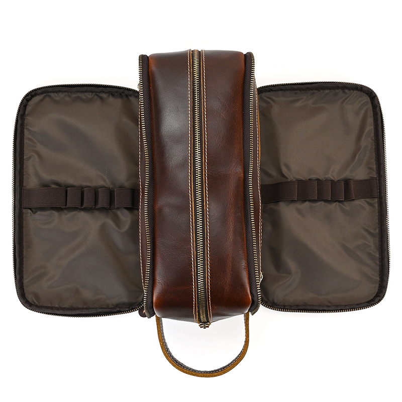 Cowhide Toiletry Bag Men Leath - Beauty Makeup Supply 评论和价格