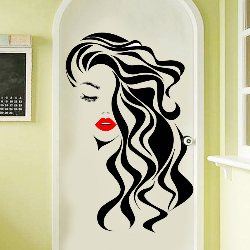 Fashion Female Face Wall Stick - Beauty Makeup Wallpaper 评论和价格