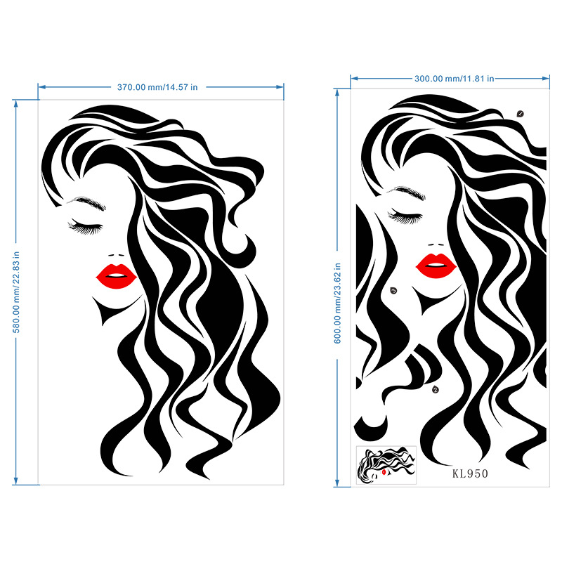 Fashion Female Face Wall Stick - Beauty Makeup Wallpaper 评论和价格